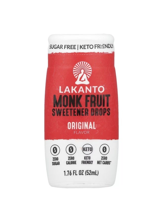 Lakanto, قطرات التحلية فاكهة الراهب، أصلي، 1.76 أونصة سائلة (52 مل)